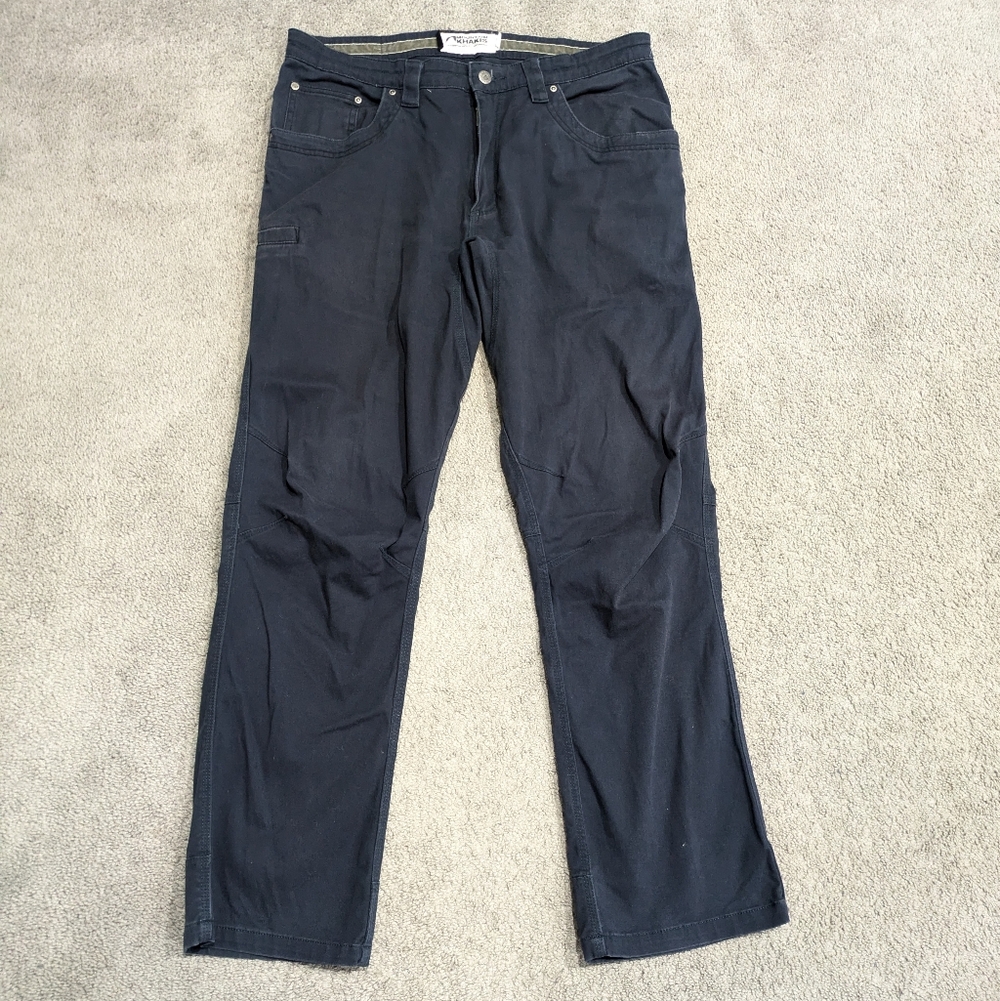 Mountain Khaki Mens Classic Fit Camber 105 Pant Navy Blue Sz 36x32 Hiking Casual